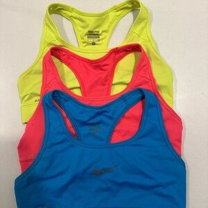 Nike Women's Sports Bra Trio - Blue, Pink, Yellow